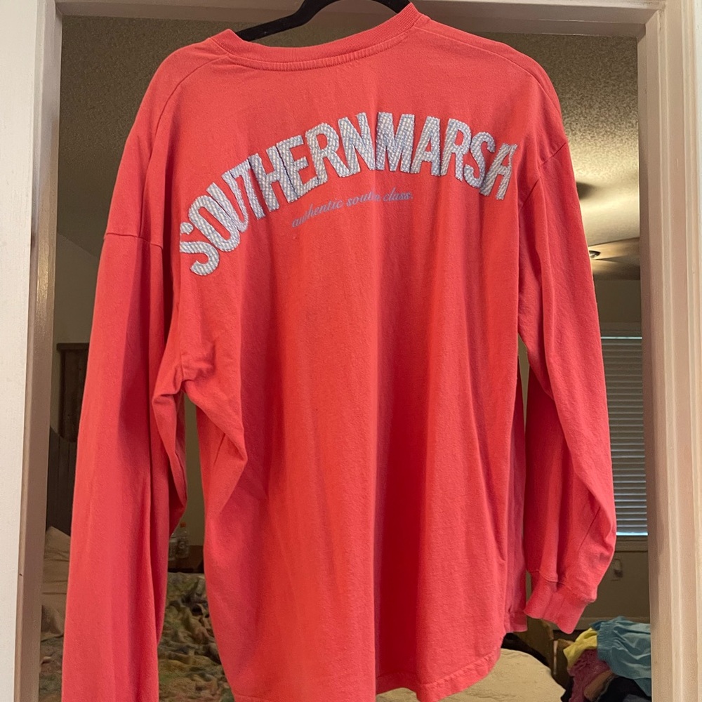 Southern Marsh Vibrant Coral Long Sleeve Tee